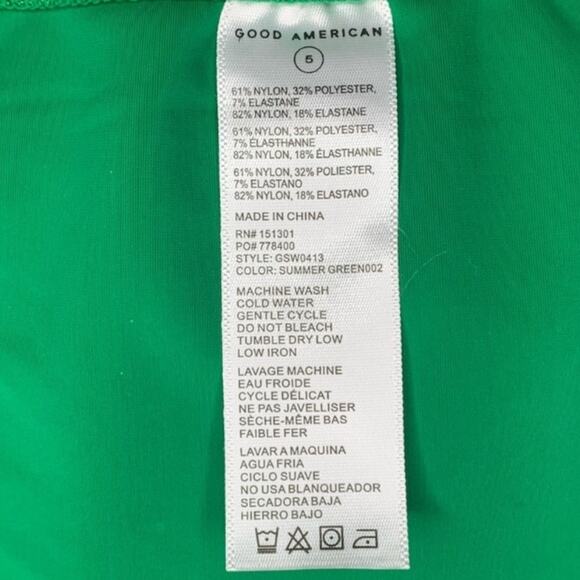 Good American NWT Bikini Bottom Summer Green Size 5 - Picture 13 of 16